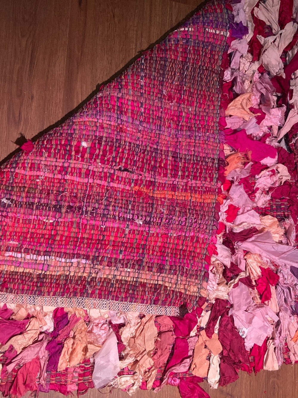 Large braided rag rug